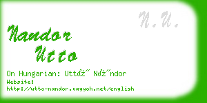 nandor utto business card